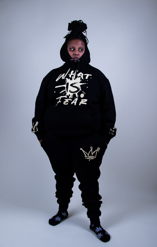 Black & Khaki SweatSuit Set